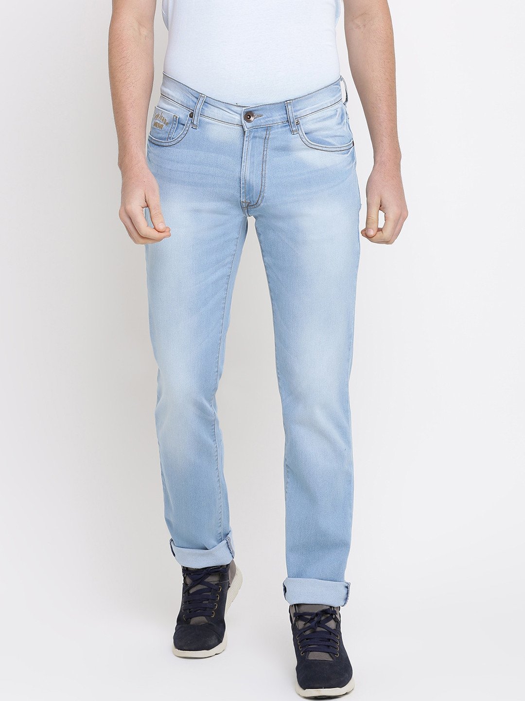 

Pepe Jeans Men Blue Regular Fit Mid-Rise Clean Look Jeans