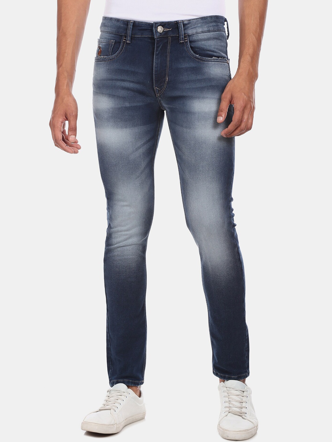 

U.S. Polo Assn. Denim Co. Men Navy Blue Tapered Fit Jeans