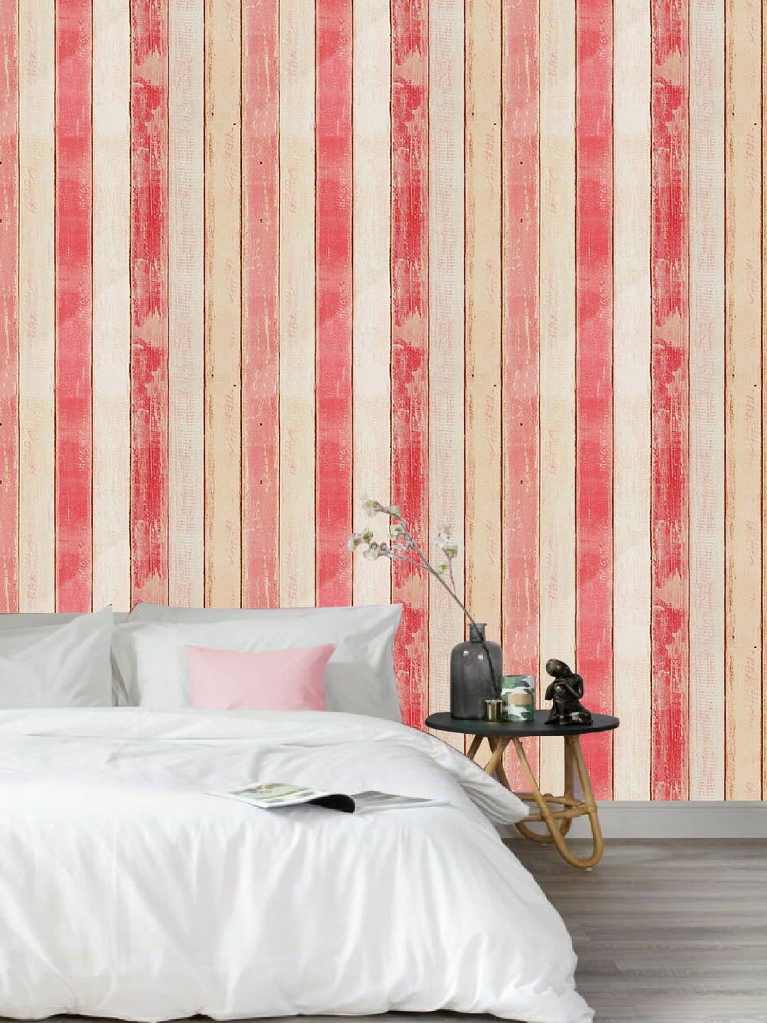 

Jaamso Royals Multicolour Vintage Wood Self Adhesive Wallpaper, Multi