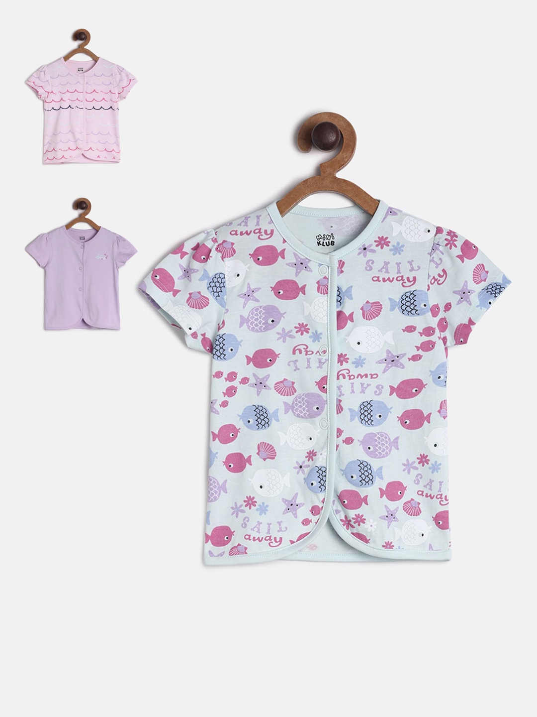 

MINI KLUB Girls Multicoloured Printed Round Neck T-shirt, Multi