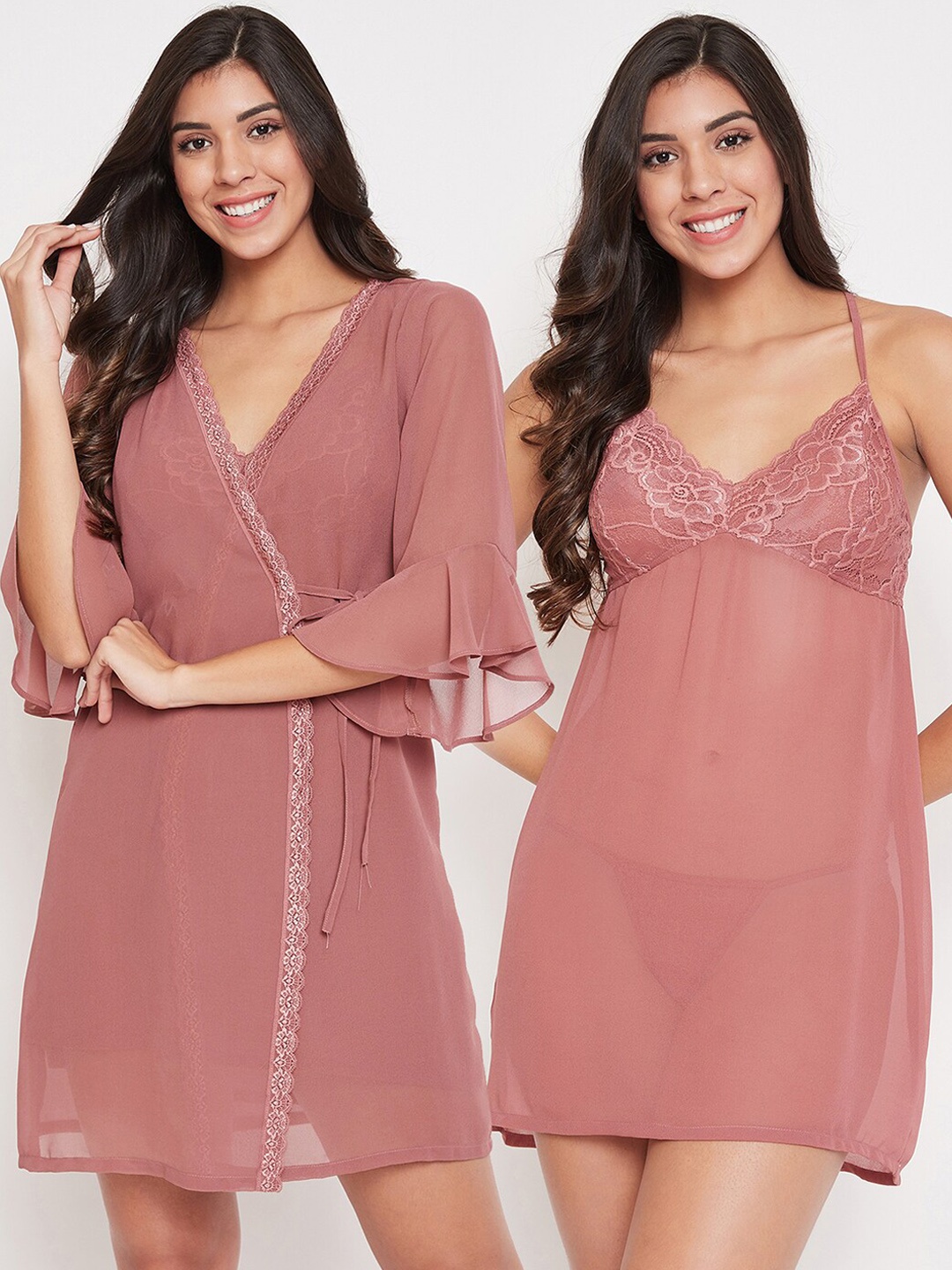 

Clovia Brown Solid Baby Doll