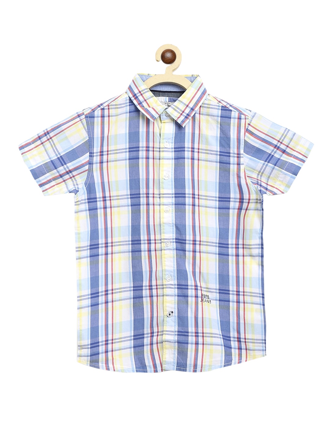 

Pepe Jeans Boys Multicoloured Regular Fit Checked Casual Shirt, Multi