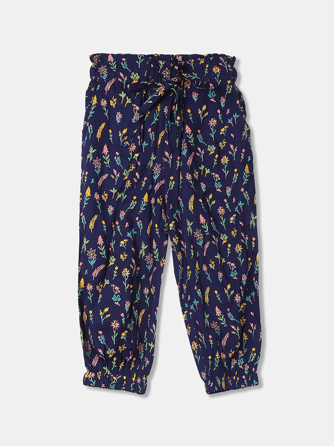 

Cherokee Girls Navy Blue Regular Fit Printed Joggers