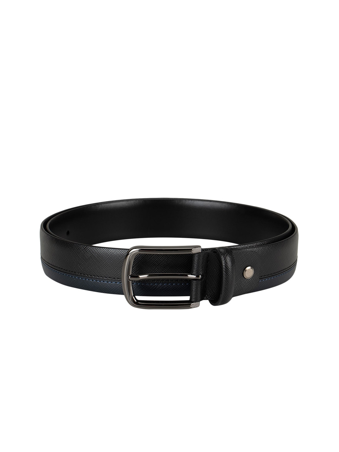 

Da Milano Men Black Textured Belt