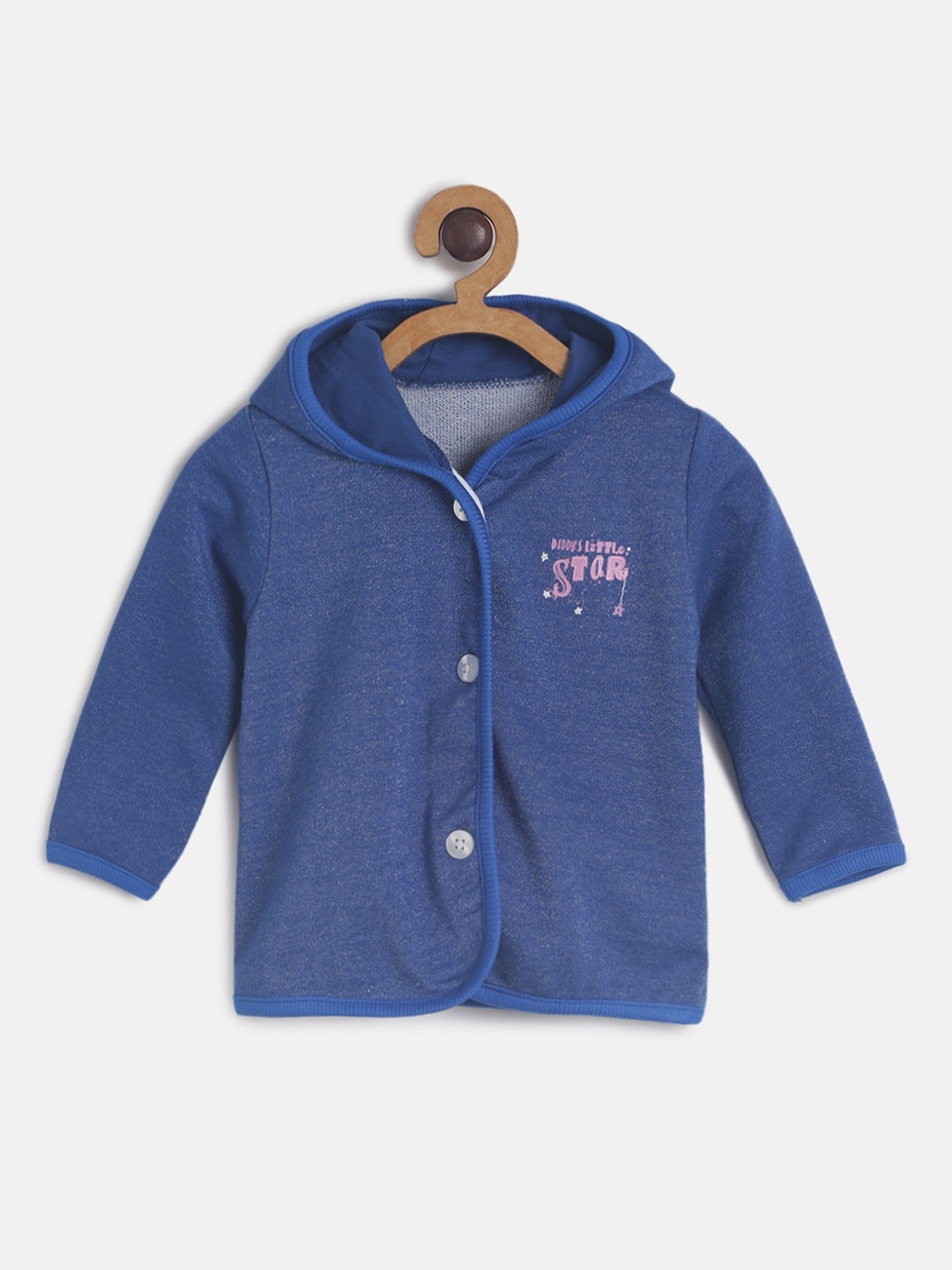 

MINI KLUB Girls Navy Blue Solid Tailored Jacket