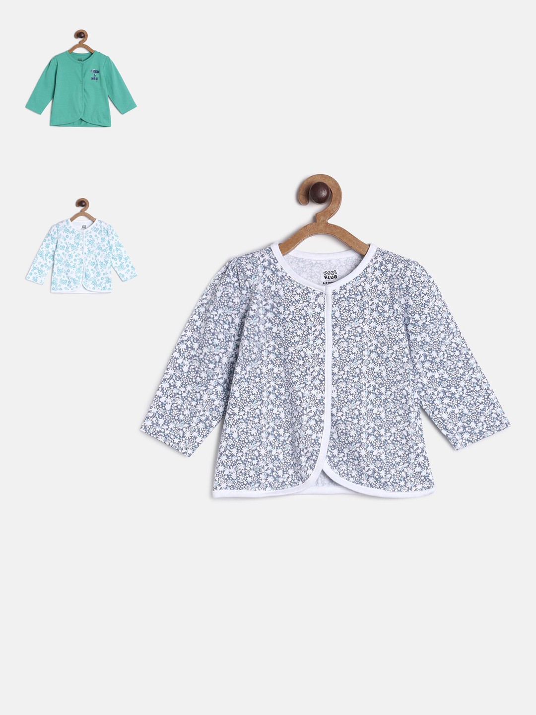 

MINI KLUB Girls Multicoloured Printed Mandarin Collar T-shirt, Multi