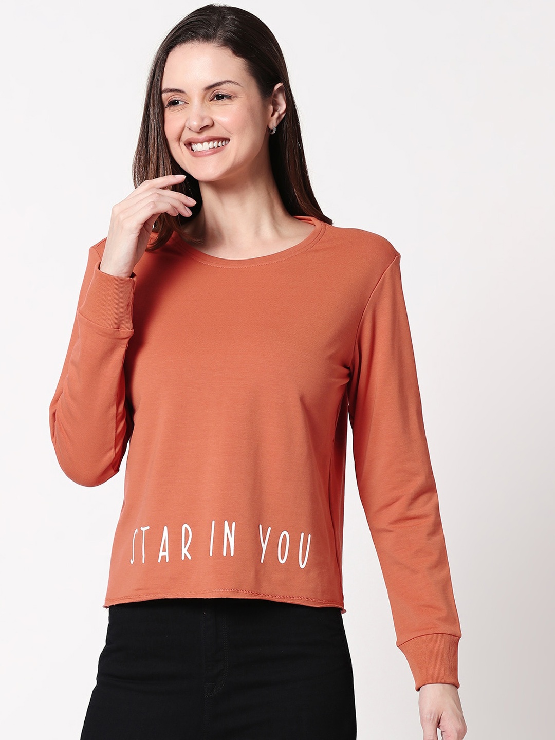 Zeyo Women Orange Printed Top