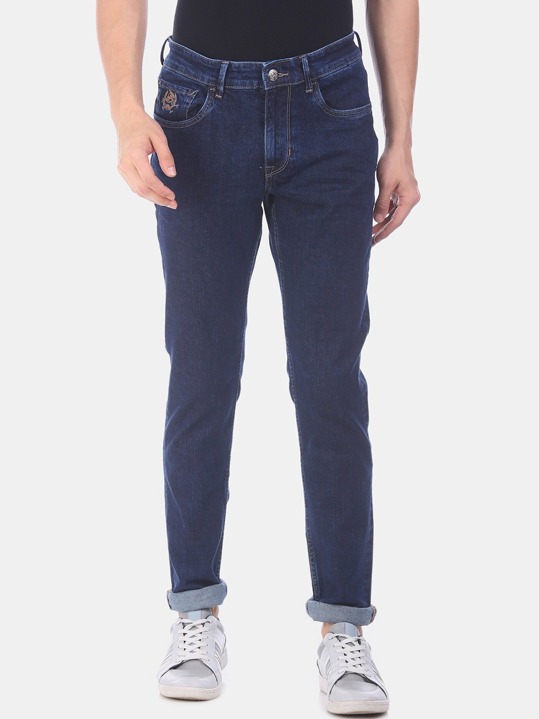 

U.S. Polo Assn. Denim Co. Men Blue Tapered Fit Mid-Rise Clean Look Stretchable Jeans