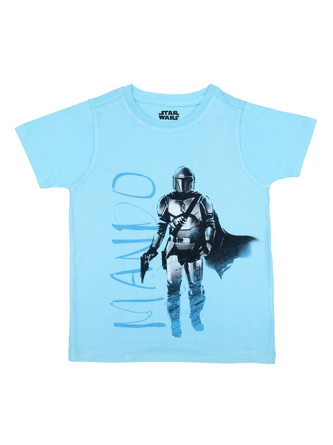 

STAR WARS Boys Blue Printed Round Neck T-shirt