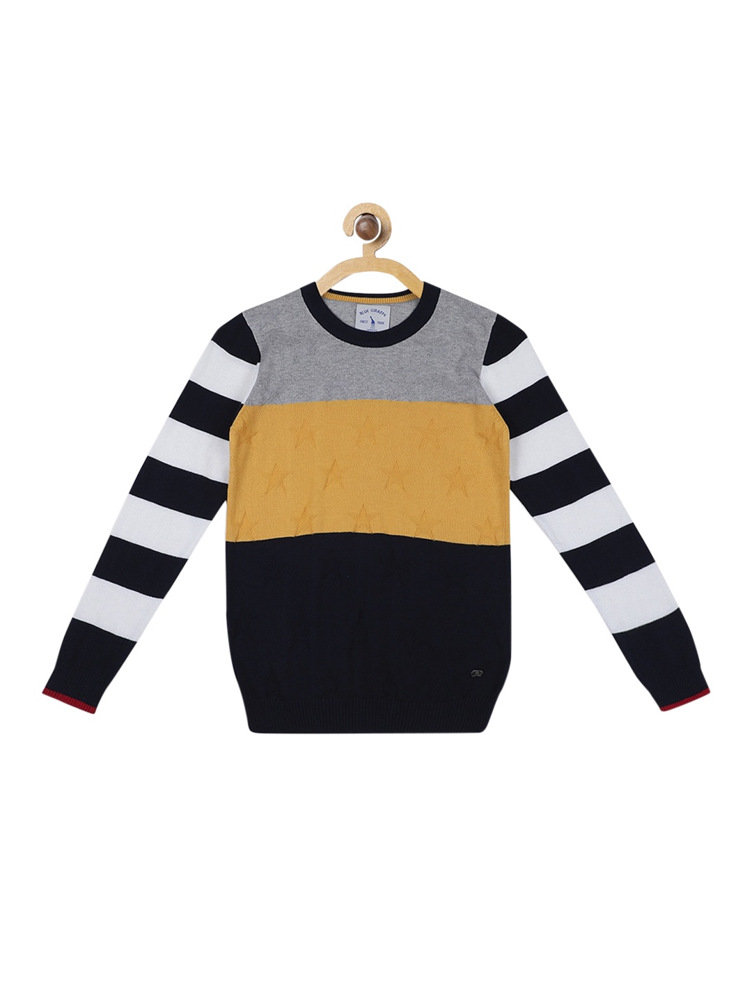 

Blue Giraffe Boys Navy Blue Colourblocked, Black