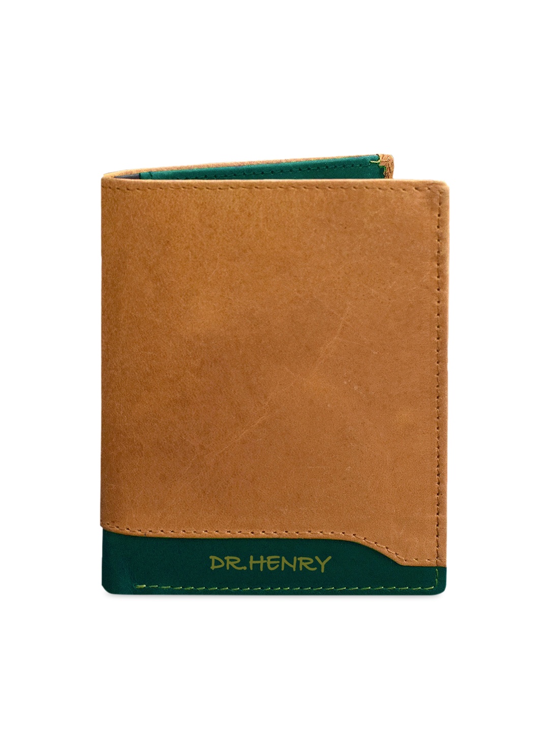 

DR. HENRY Men Tan Textured Two Fold Wallet