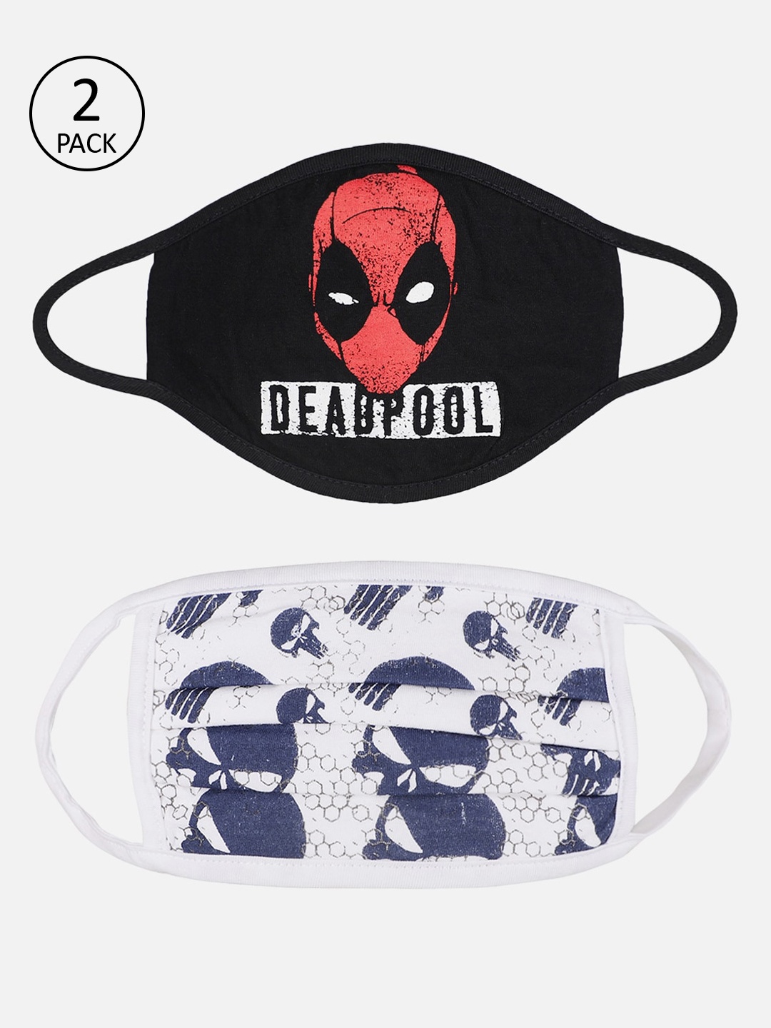 

Free Authority Men 2 Pcs Deadpool Comics Printed 3-Ply Protective Outdoor Masks, Black