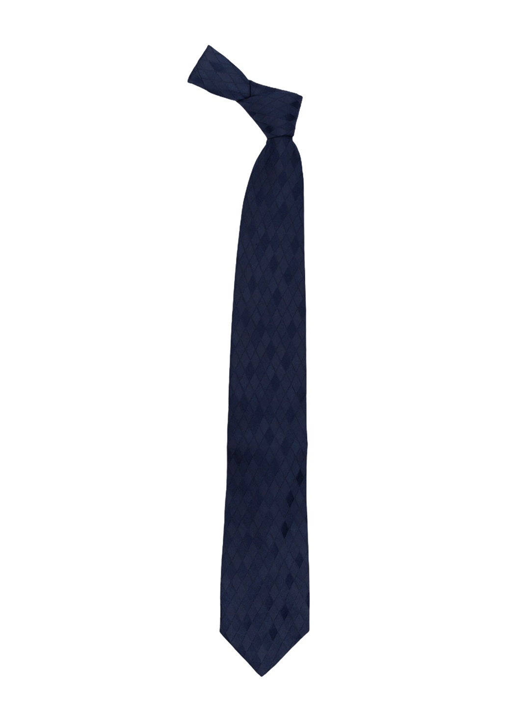 

The Tie Hub Navy Blue Woven Design Broad Tie