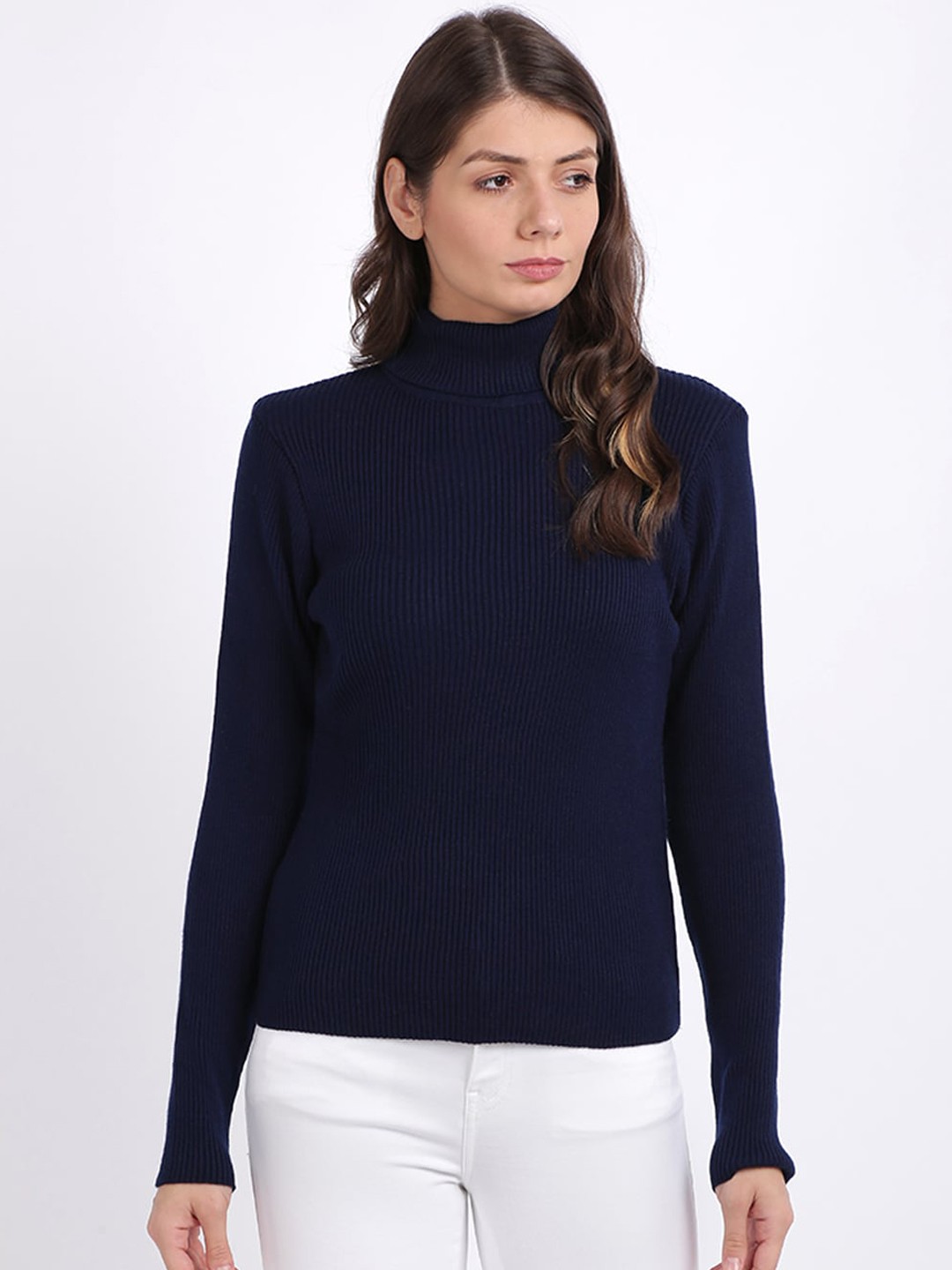

BEVERLY BLUES Women Navy Blue Solid
