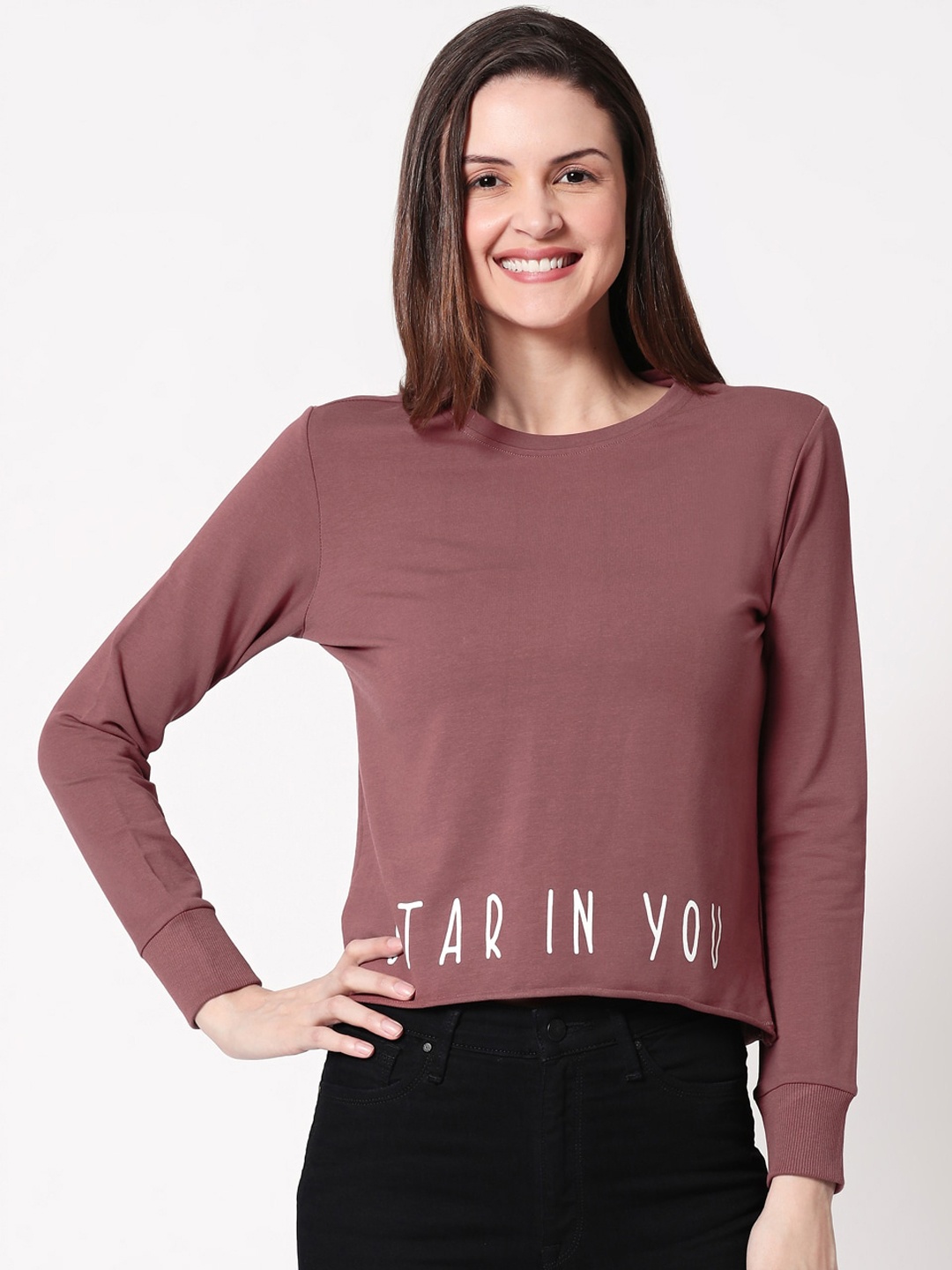 Zeyo Women Mauve Printed Top