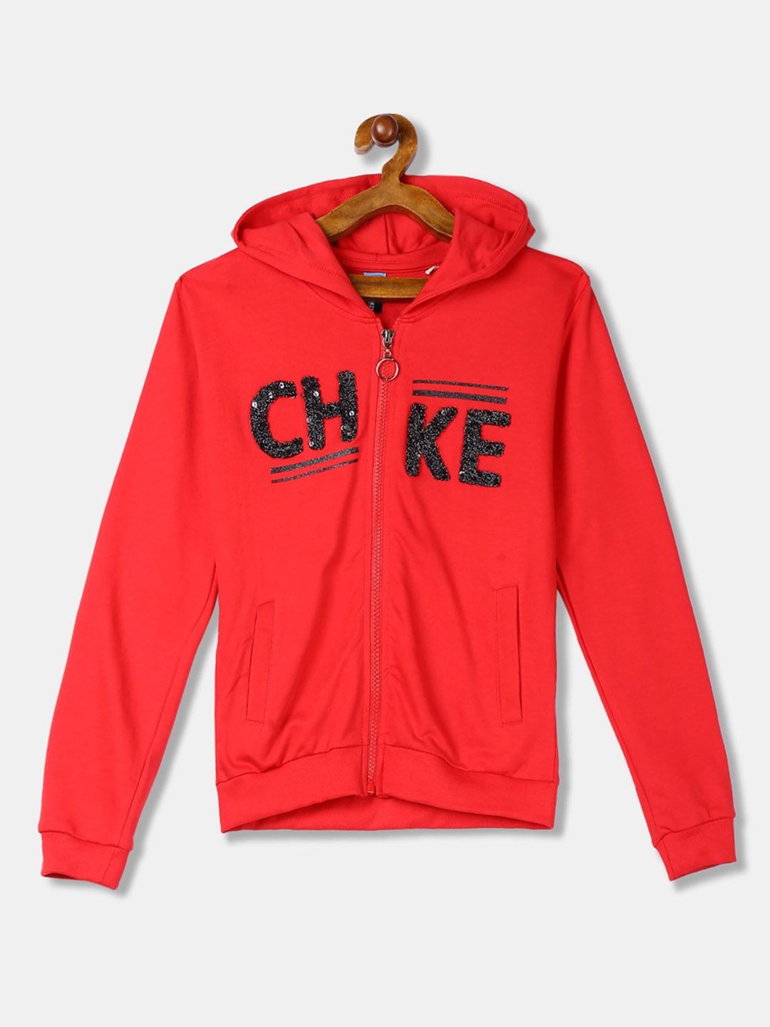 

Cherokee Girls Red & Black Embellished Sweatshirt