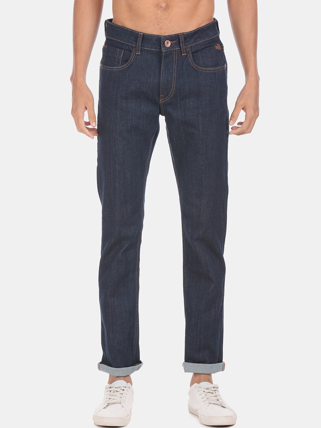 

Flying Machine Men Michael Navy Blue Michael Tapered Fit Jeans