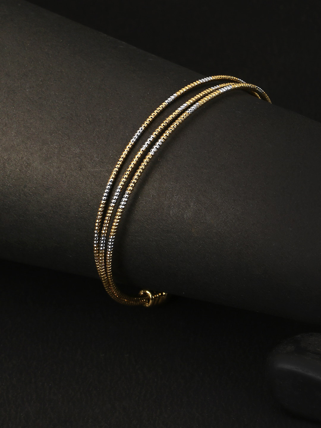 

Adwitiya Collection 24CT Gold-Plated Handcrafted Cuff Bracelet
