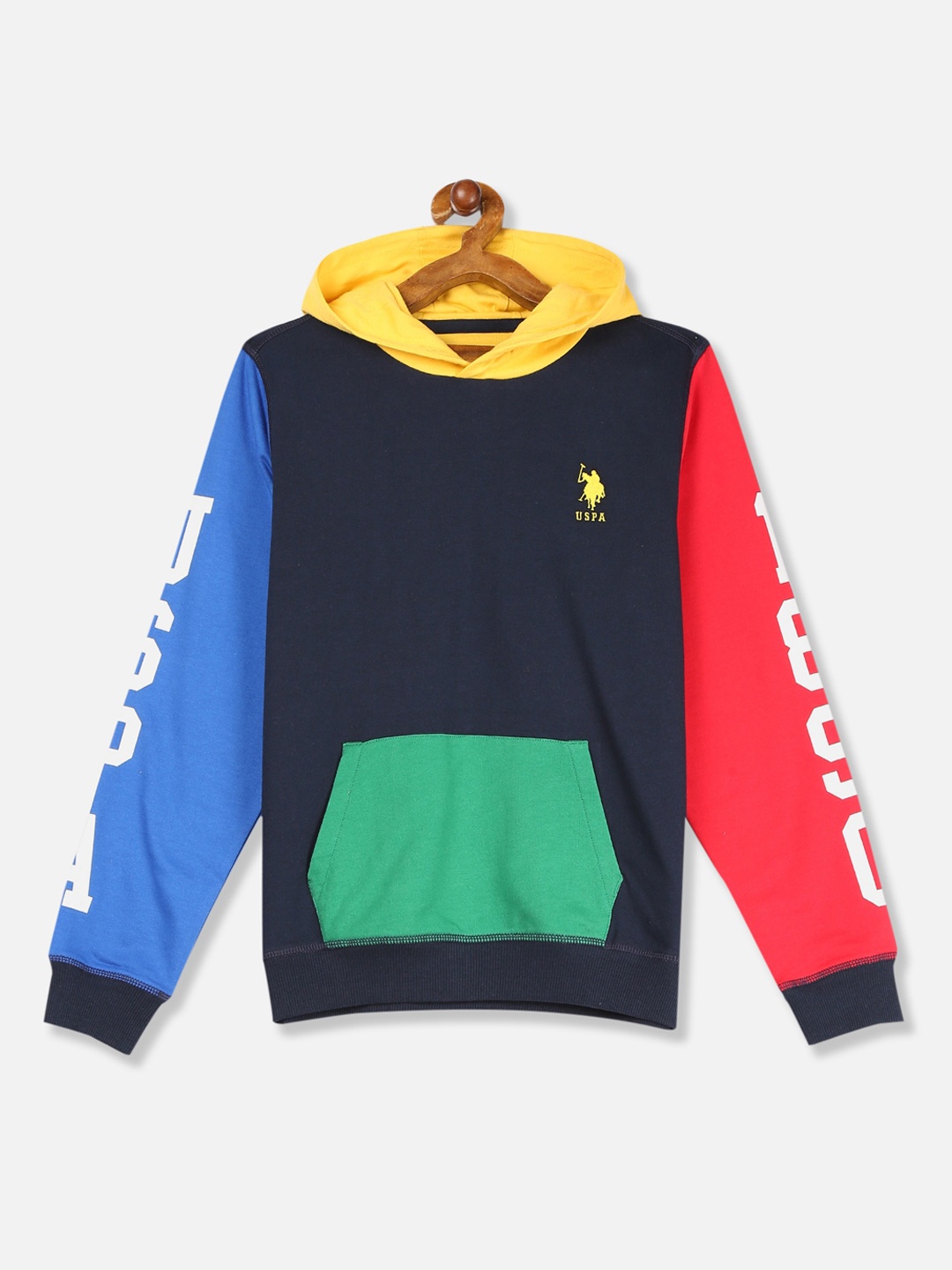 

U.S. Polo Assn. Kids Boys Blue Colourblocked Sweatshirt