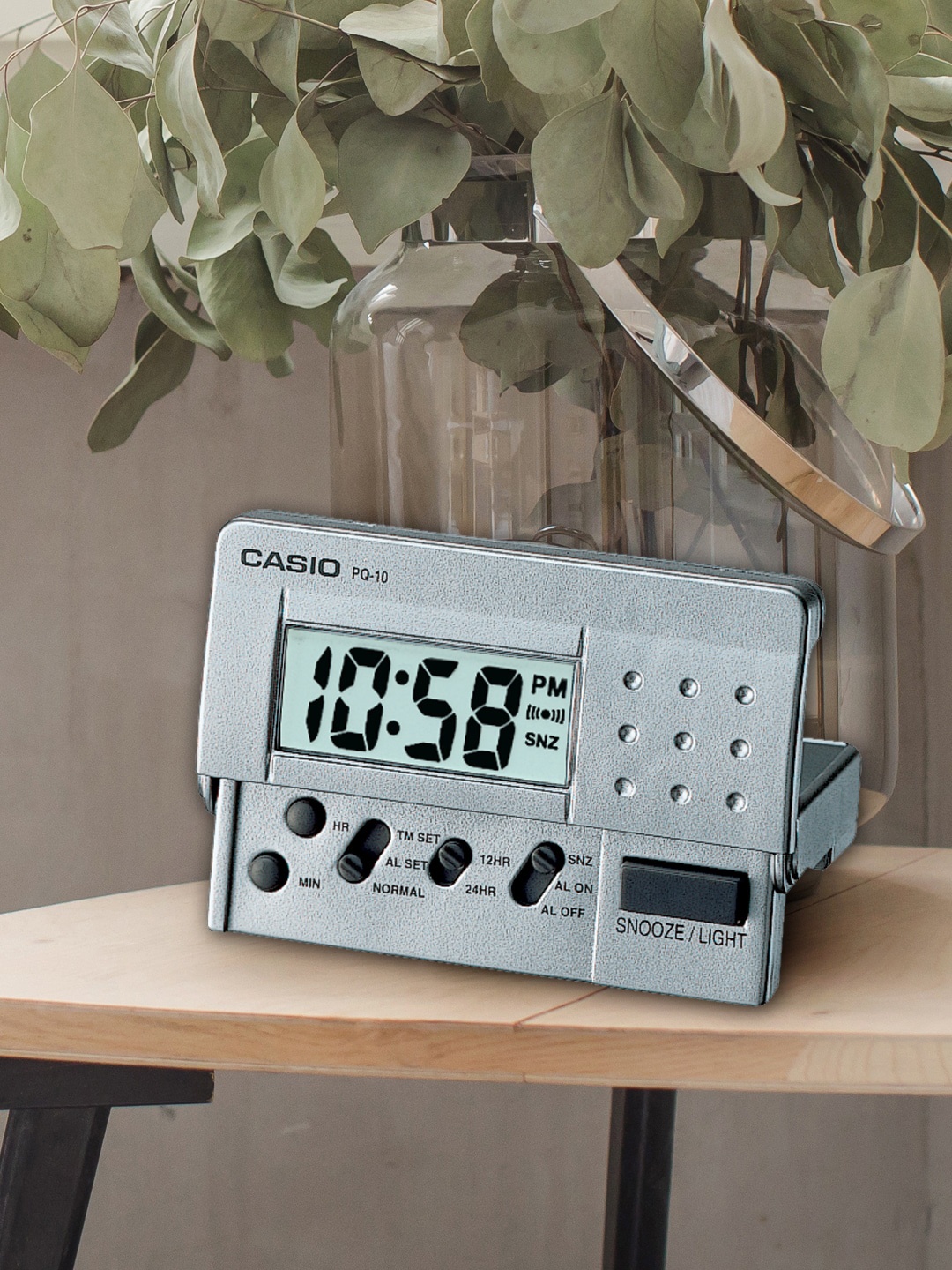 

CASIO Grey & Black Rectangle Solid Digital Table Clock