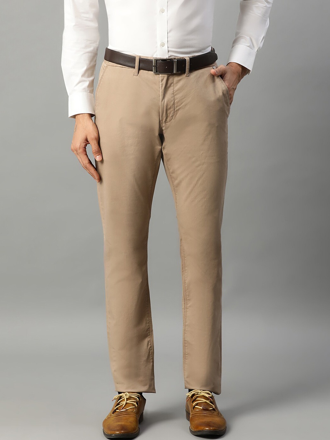 

Matinique Men Khaki Slim Fit Solid Chinos