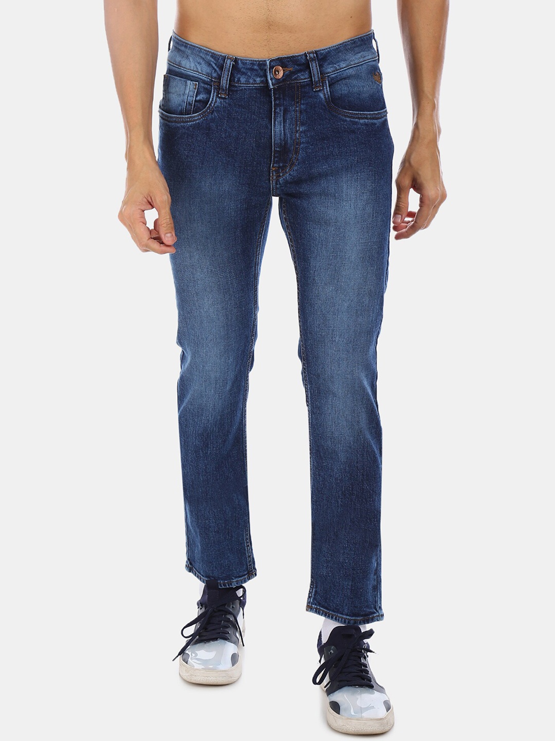 

Flying Machine Men Blue Michael Slim Tapered Fit Jeans