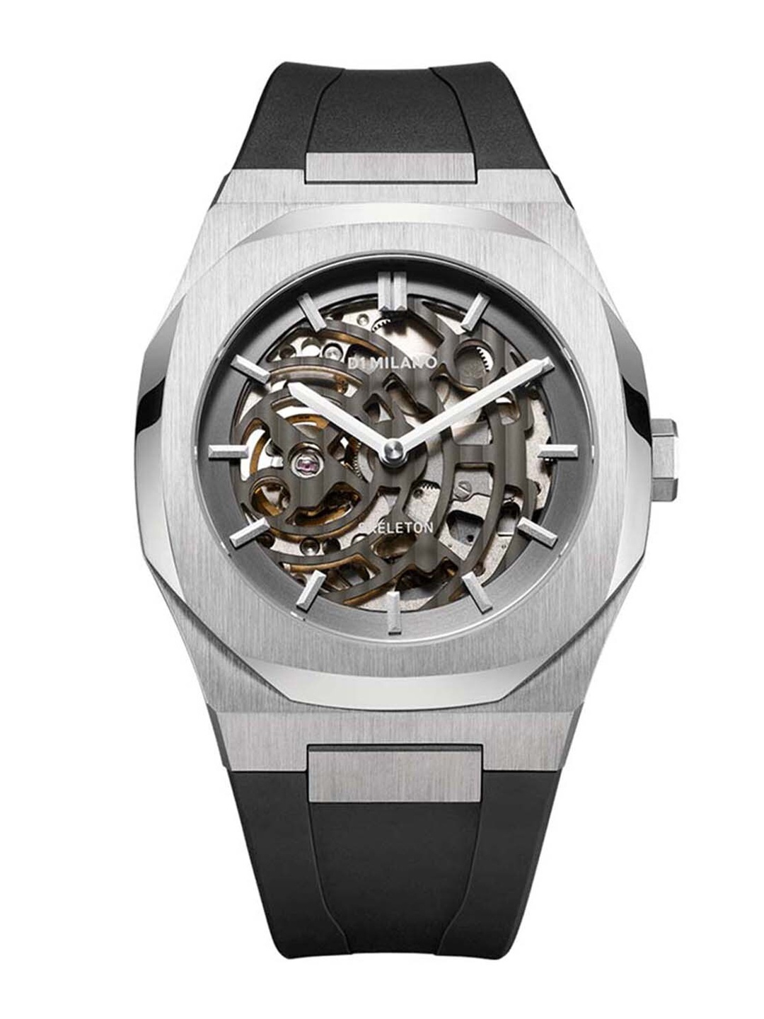 

D1 Milano Men Black Skeleton Dial & Black Straps Automatic Analogue Watch SKRJ01