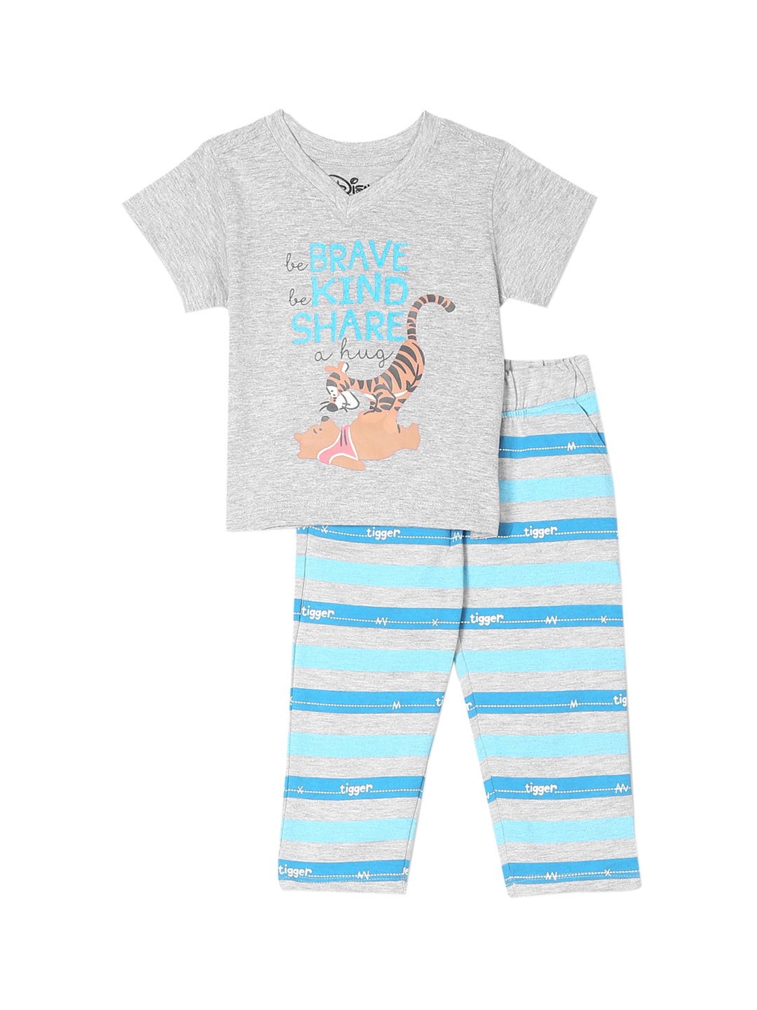 

Colt Boys Grey & Blue Printed T-shirt with Pyjamas