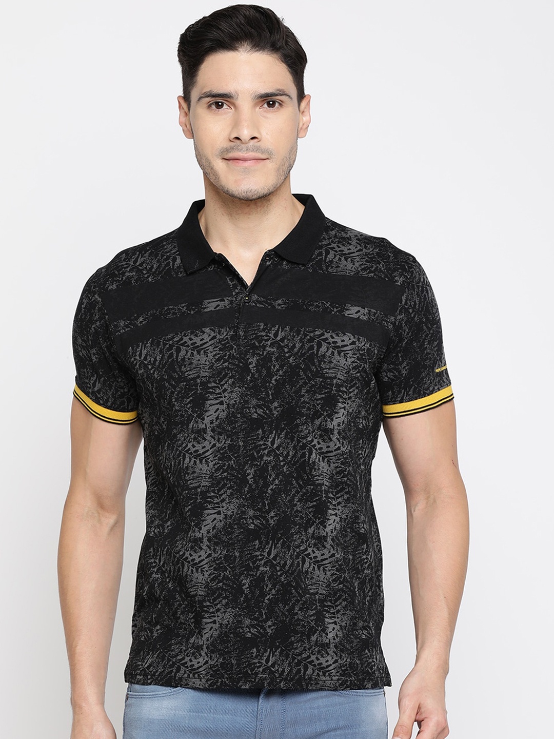 

Pepe Jeans Men Grey Dyed Polo Collar T-shirt