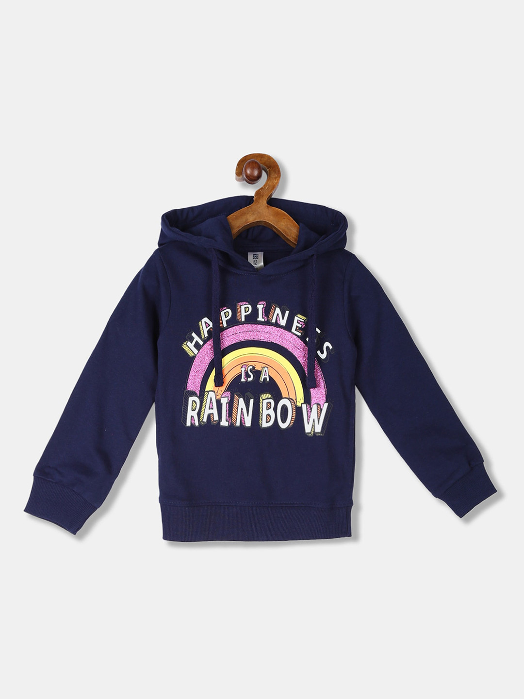 

Cherokee Girls Navy Blue Printed Hooded Sweatshirt