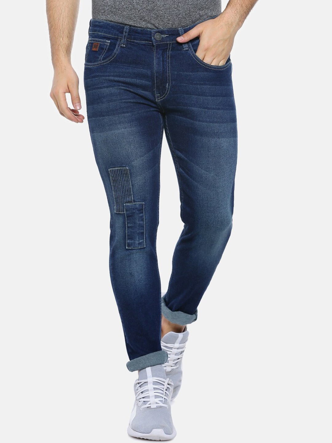 

Campus Sutra Men Blue Slim Fit Mid-Rise Clean Look Jeans