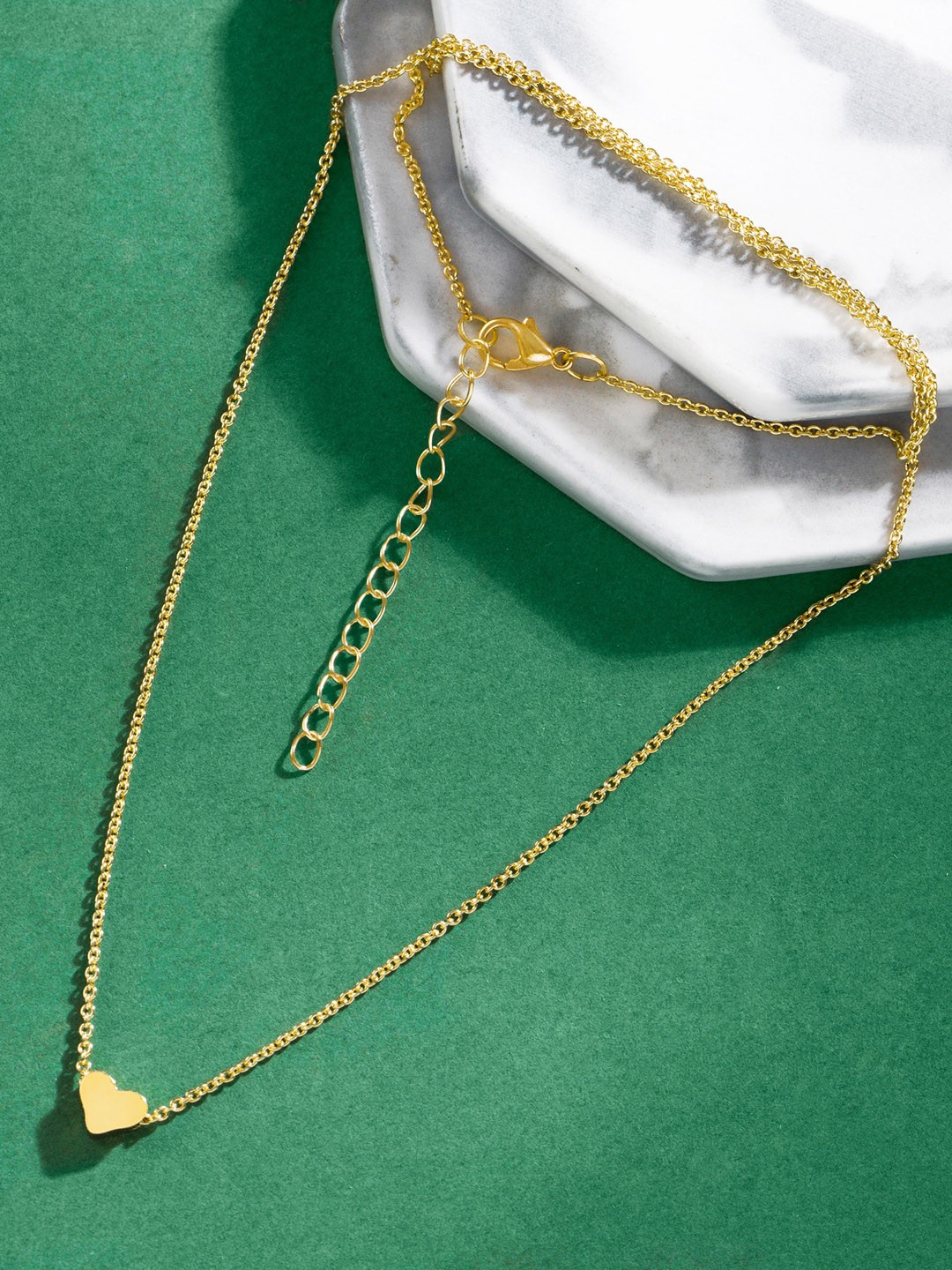 

Bigsmall Gold-Toned Metal Little Heart Necklace
