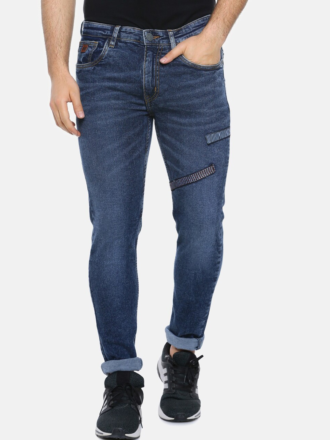 

Campus Sutra Men Blue Slim Fit Mid-Rise Clean Look Jeans