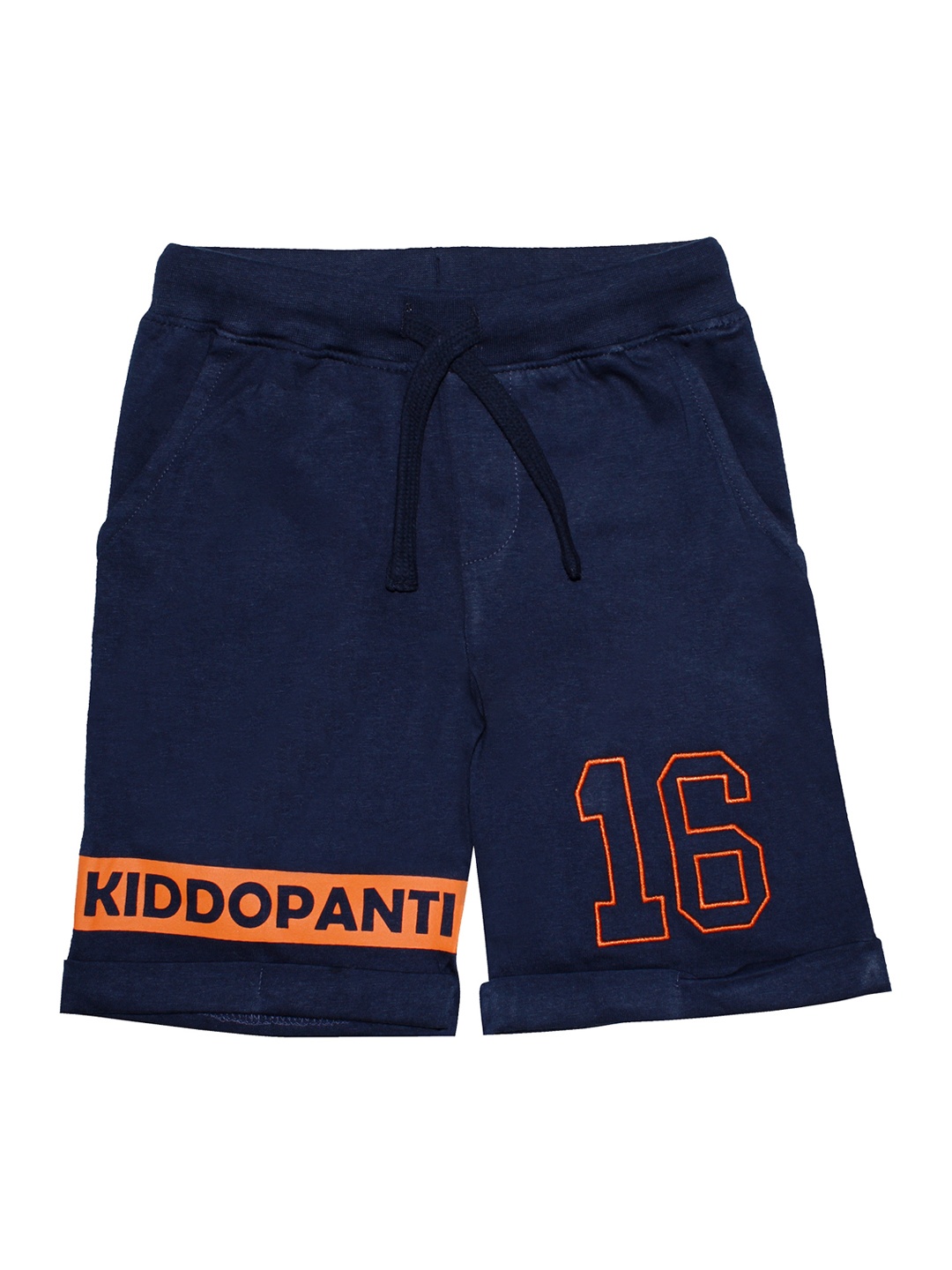 

KiddoPanti Boys Navy Blue Printed Regular Fit Regular Shorts