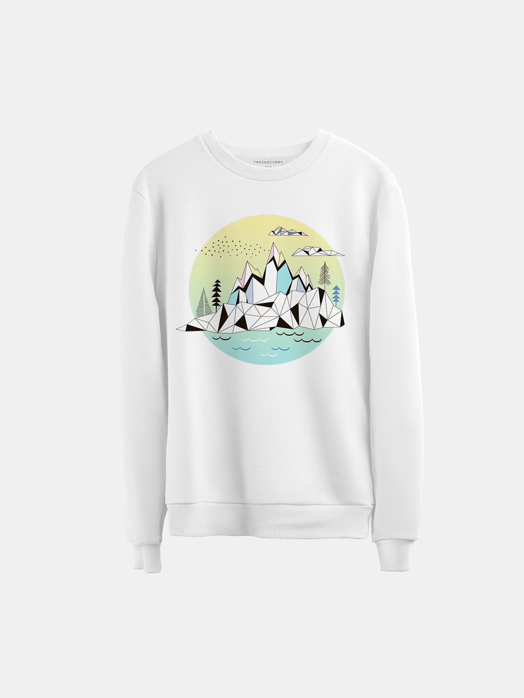 

THREADCURRY Kids White Printed Sweatshirt
