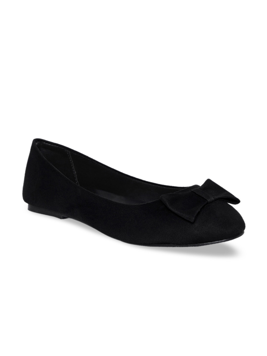 

People Women Black Solid Fabric Ballerinas