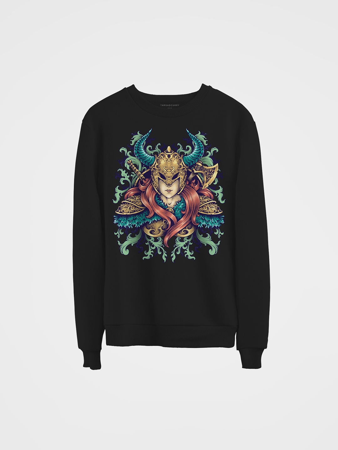 

THREADCURRY Kids Black & Green Printed Sweatshirt