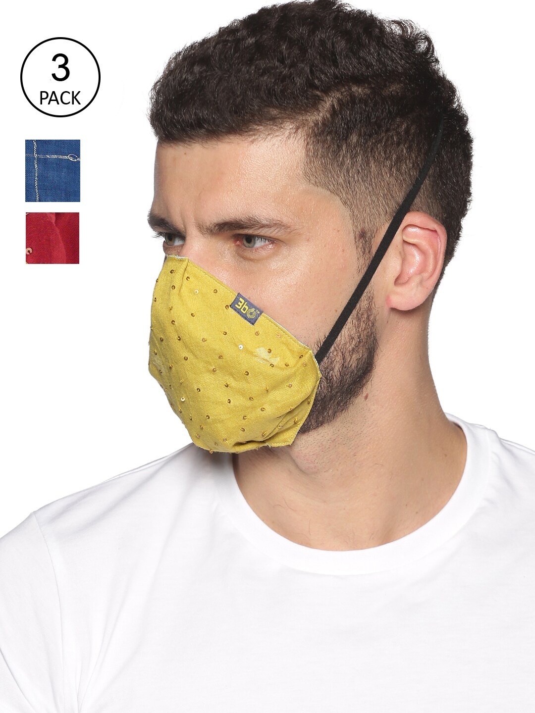 

3BO Pack Of 3 Assorted 3-Ply Reusable Protective Outdoor Masks