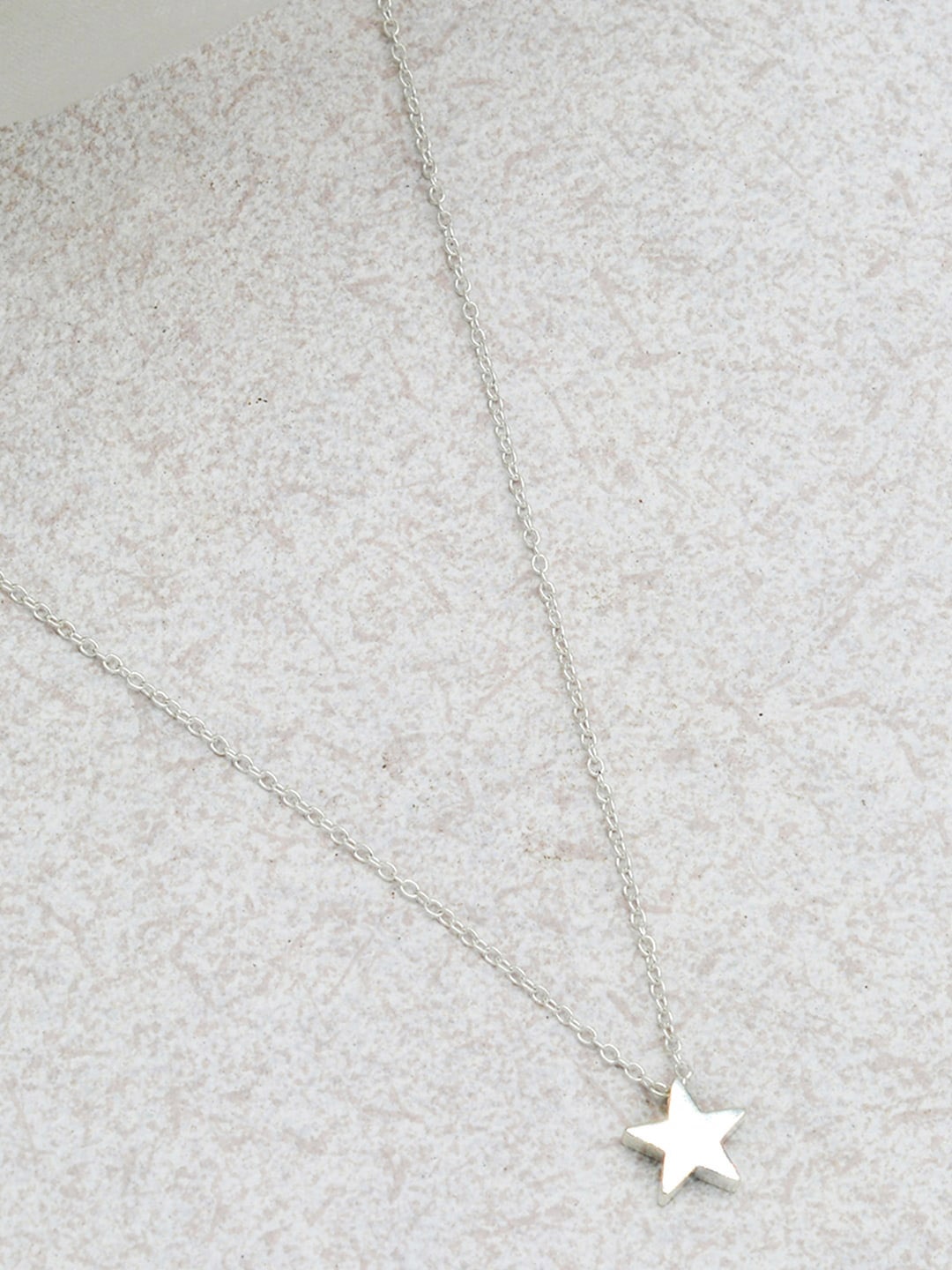 

JOKER & WITCH Silver-Plated Star-Shaped Pendant With Chain