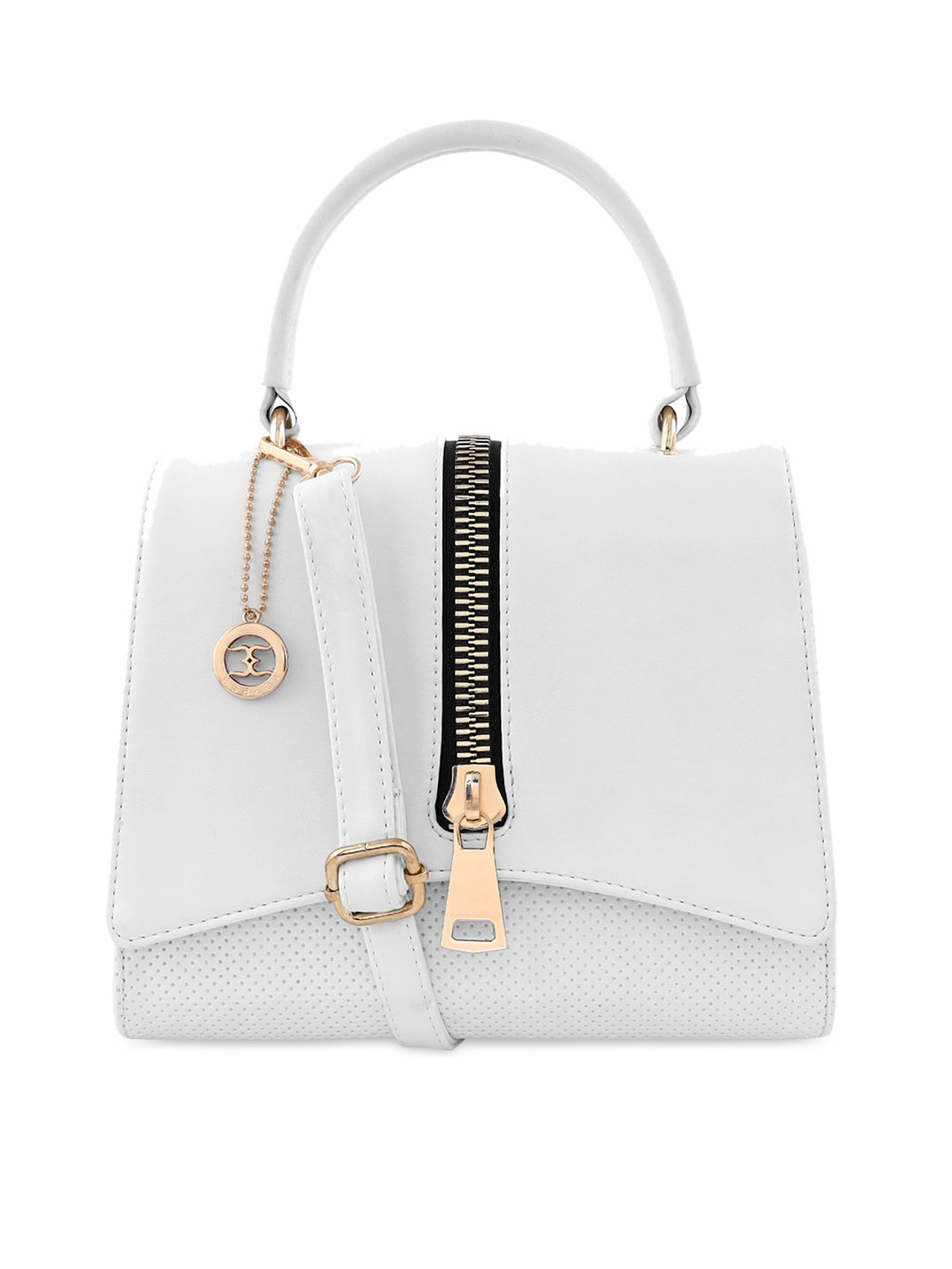 

ESBEDA White Solid Satchel Bag