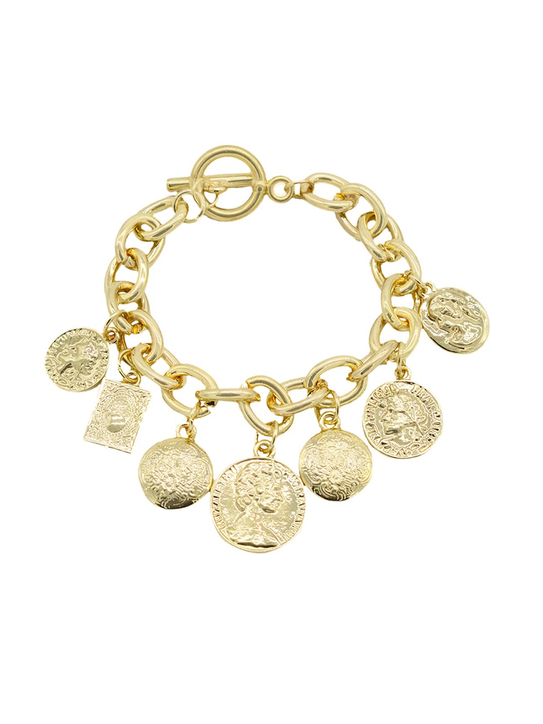 

JOKER & WITCH Gold-Plated Margot Medallion Charm Bracelet