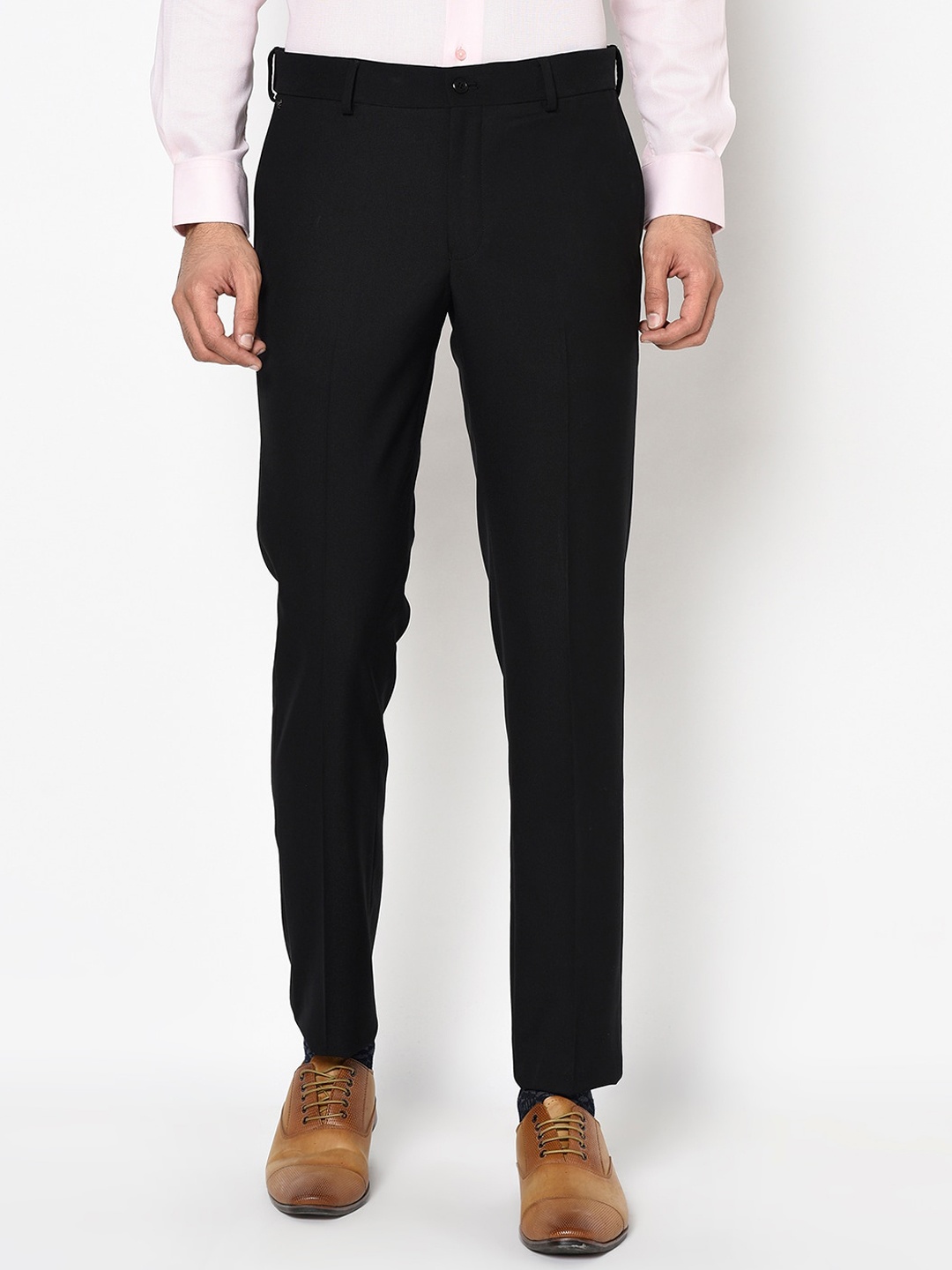

Blackberrys Men Black Slim Fit Formal Trousers