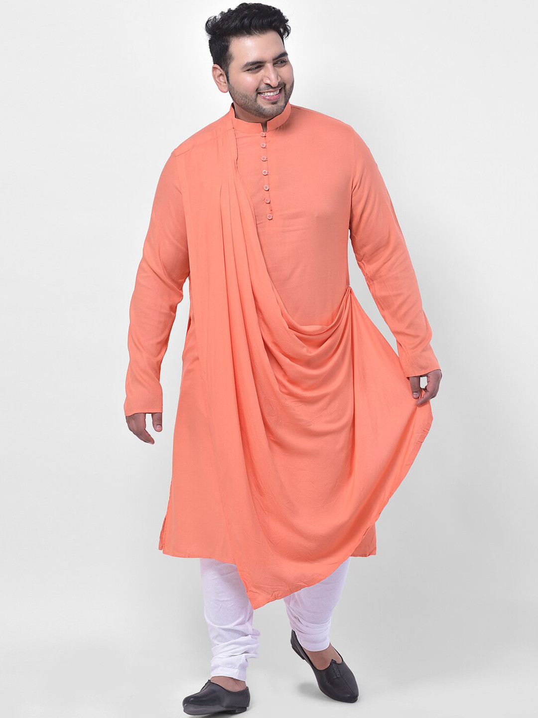 

DEYANN PLUS Men Pink Kurta
