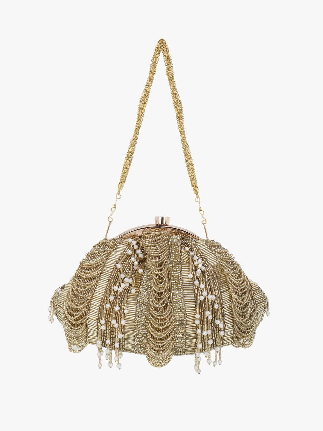 

Anekaant Gold-Toned Embellished Clutch