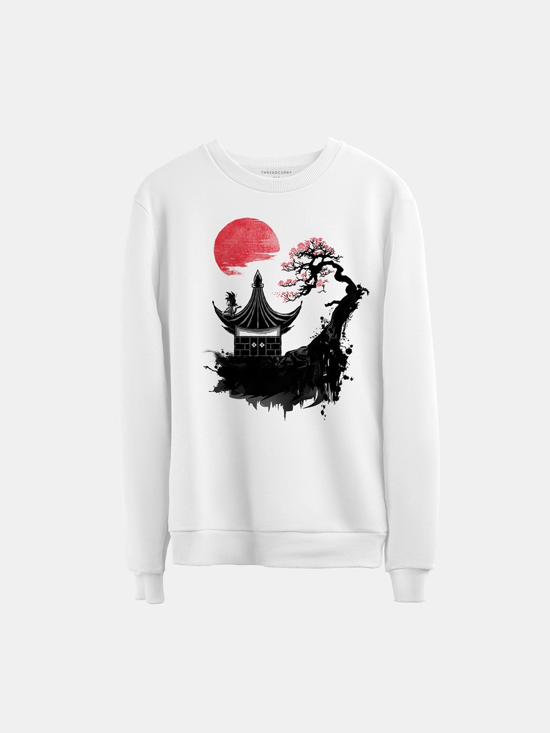 

THREADCURRY Kids White Printed Sweatshirt