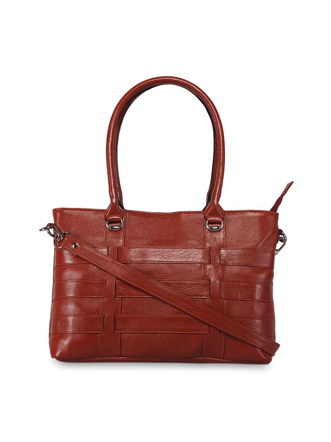 

GENWAYNE Women Maroon Solid Handheld Bag
