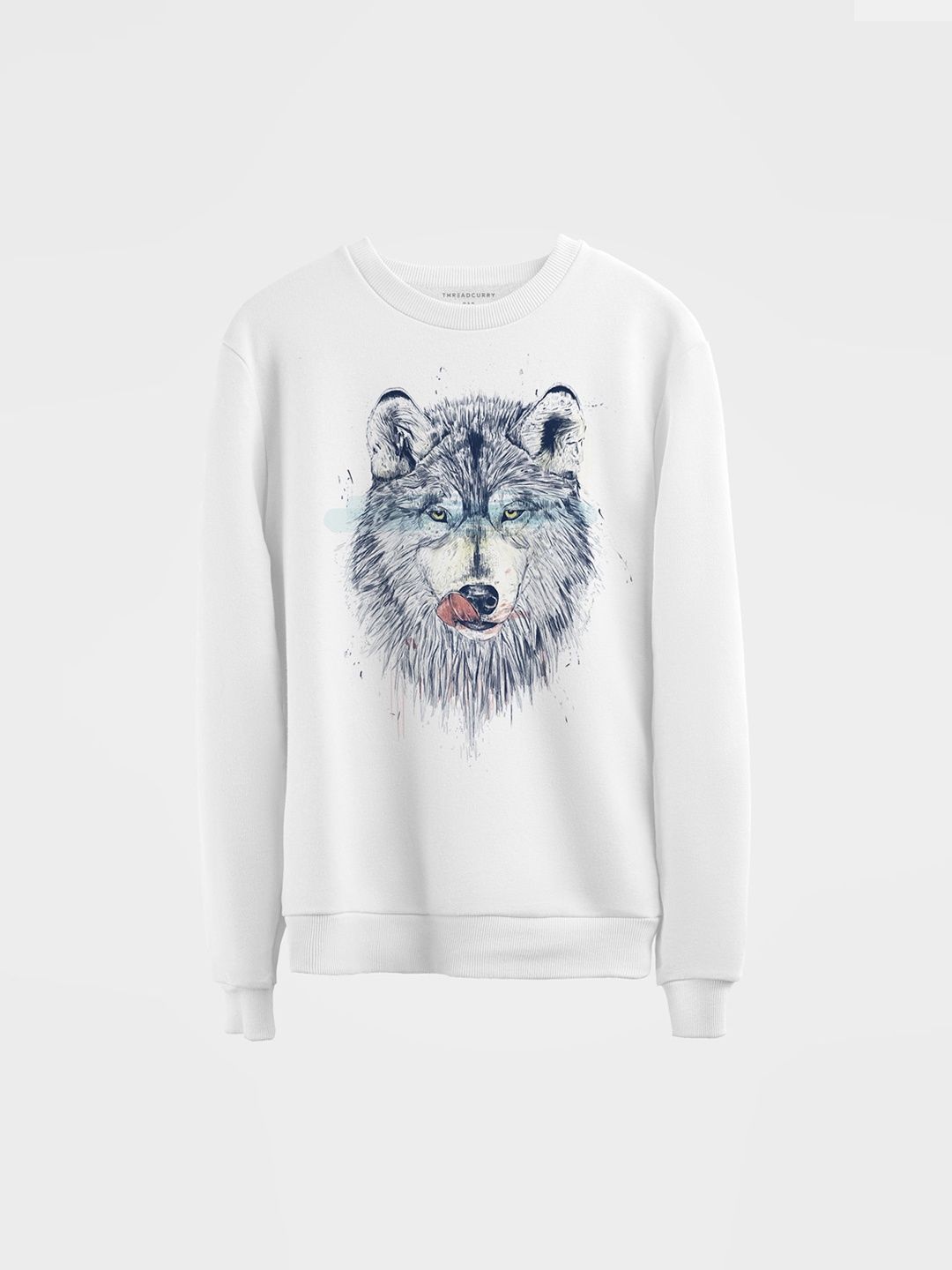 

THREADCURRY Kids White Printed Sweatshirt