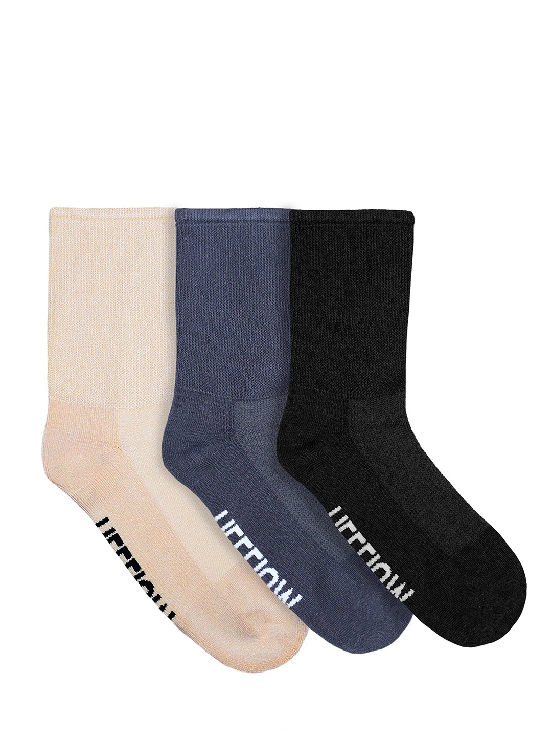 

Heelium Unisex Pack of 3 Solid Anti-Odour Bamboo Calf-Length Socks, Black