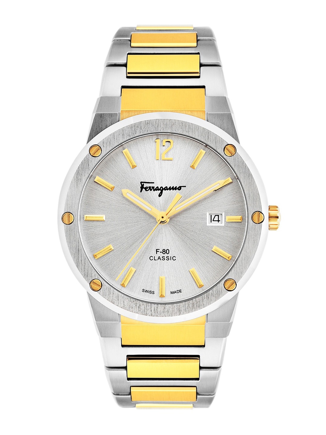 

Salvatore Ferragamo Men Gold-Toned & Silver-Toned Swiss Made Analogue Watch
