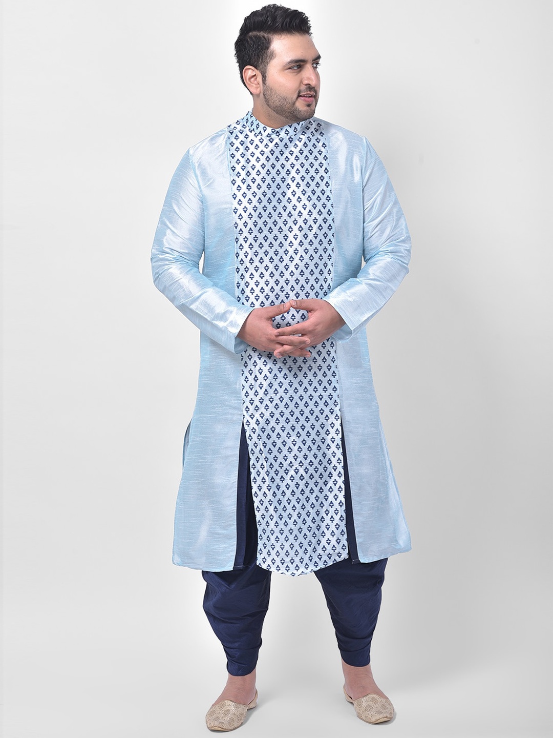 

DEYANN PLUS Men Blue Printed Kurta